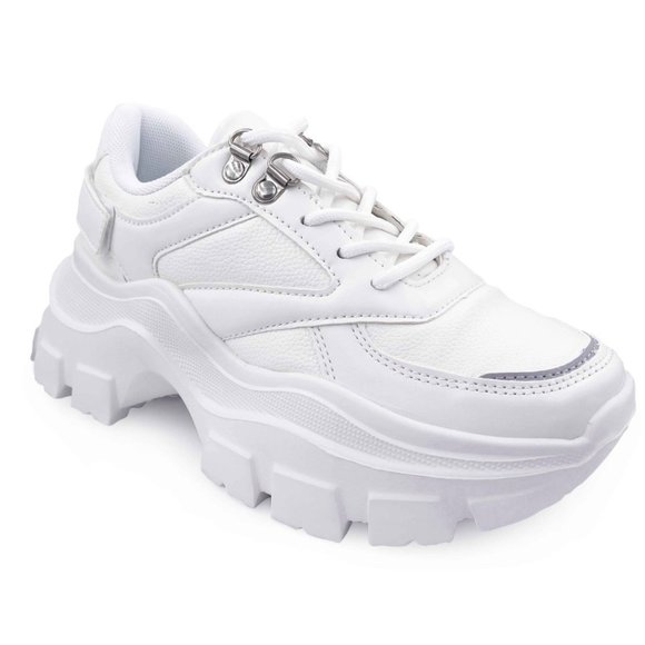 Berness - DAMIAN 03 Elevation White Platform Sneakers - Picture 5 of 5